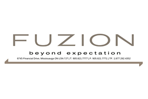 A fuzion logo with the words beyond expectation